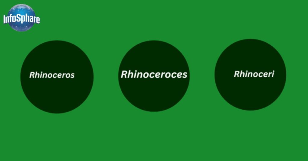 The plural of rhinoceros can be either “rhinoceroses” or “rhinoceri.” 