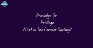 Priviledge Or Privilege: What Is The Correct Spelling?