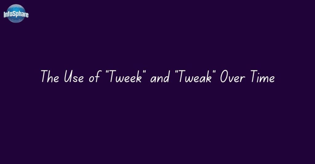 The Use of "Tweek" and "Tweak" Over Time