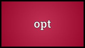 OPT Meaning in Text
