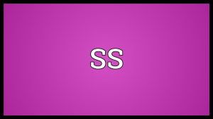 SS Meaning in Text