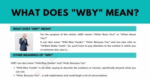 WBY Meaning in Text