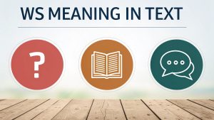 WS Meaning in Text